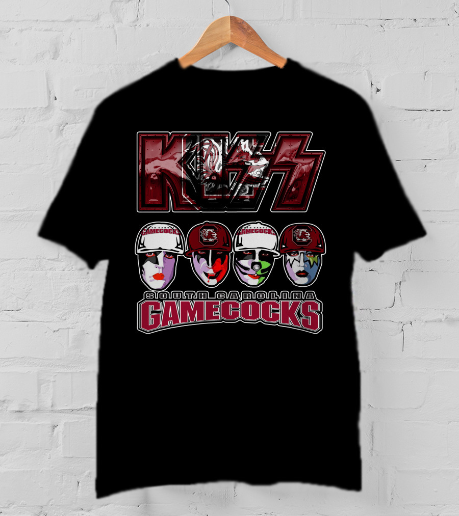 KISS South Carolina Gamecocks Face Paint Football Fans T-Shirt