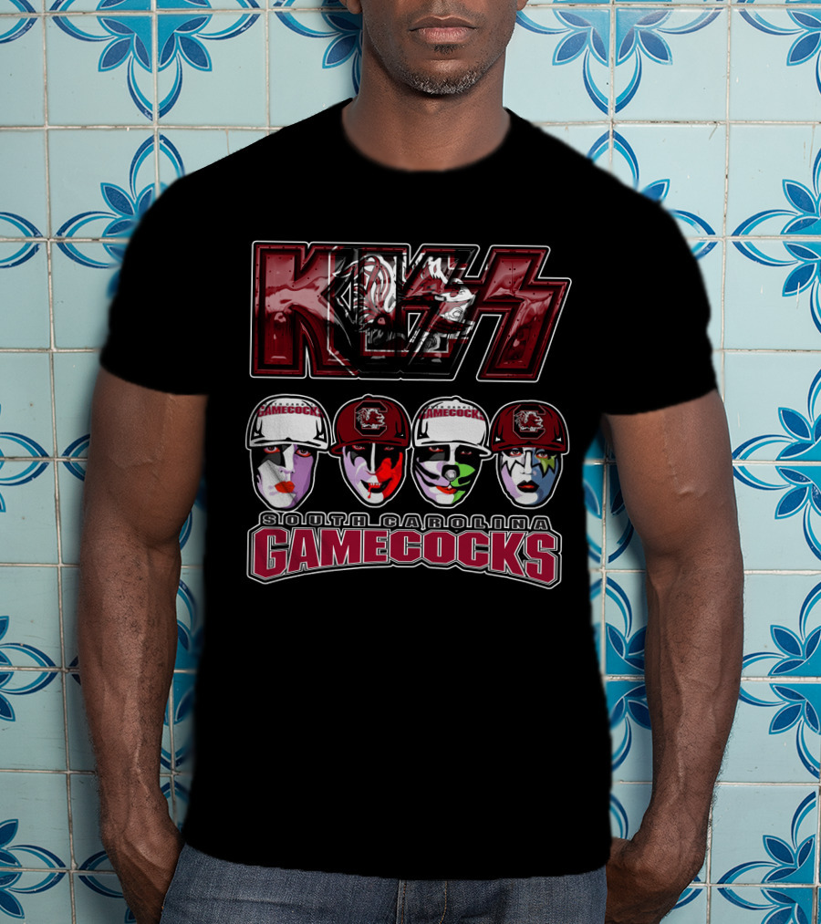 KISS South Carolina Gamecocks Face Paint Football Fans T-Shirt