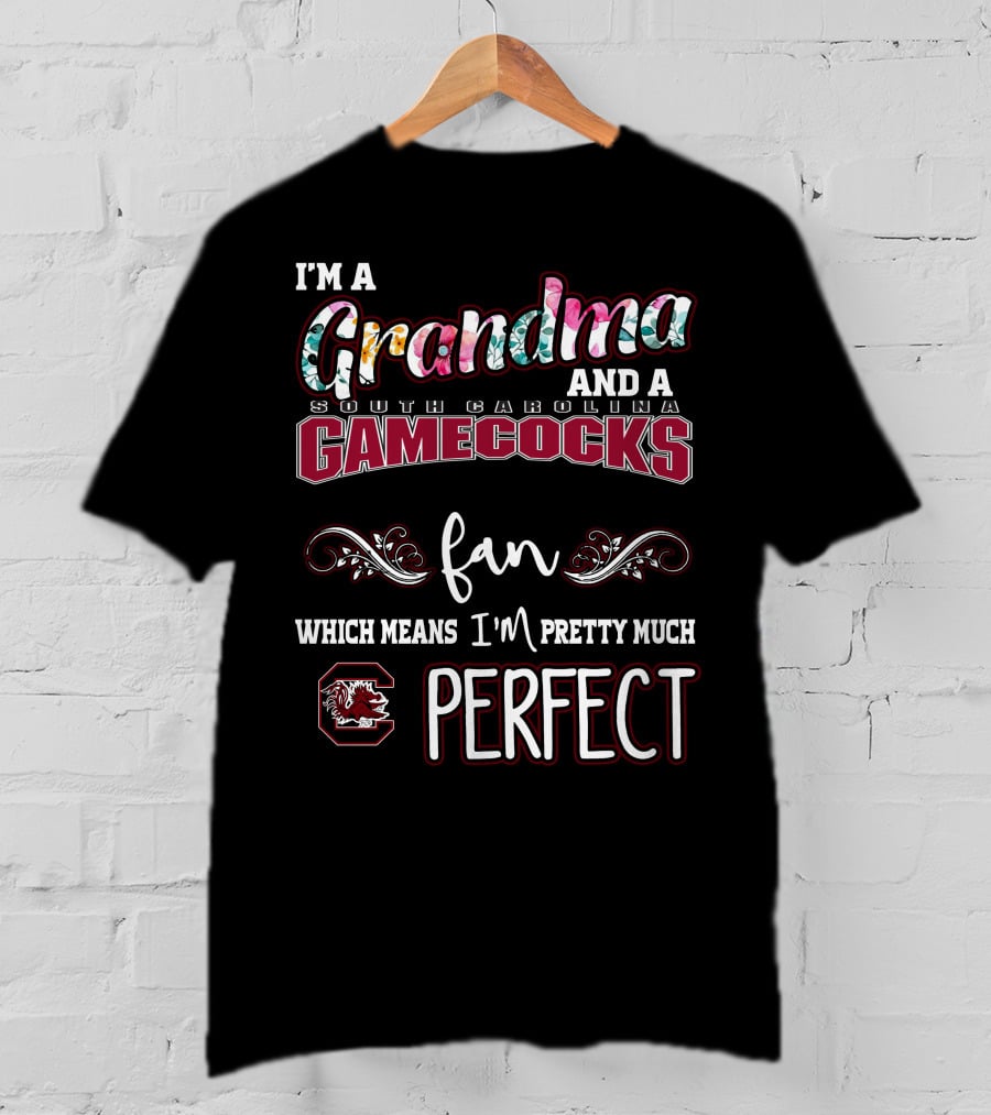 I'm A Grandma And A South Carolina Gamecocks Fan Which Means I'm Pretty Much Perfect T-Shirt