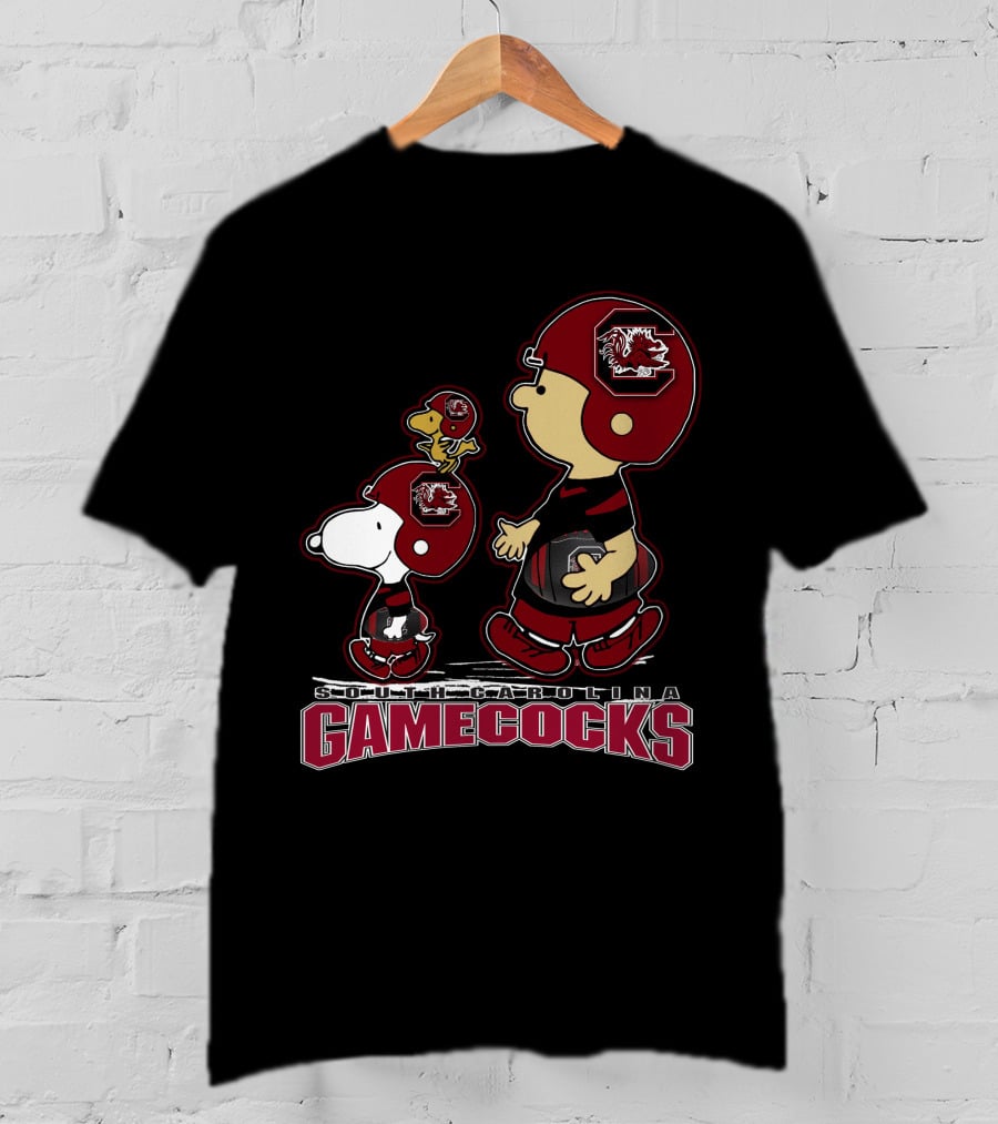Snoopy Woodstock South Carolina Gamecocks Football Team T-Shirt