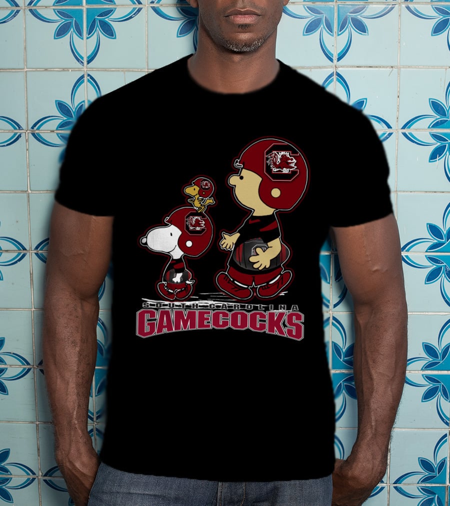 Snoopy Woodstock South Carolina Gamecocks Football Team T-Shirt