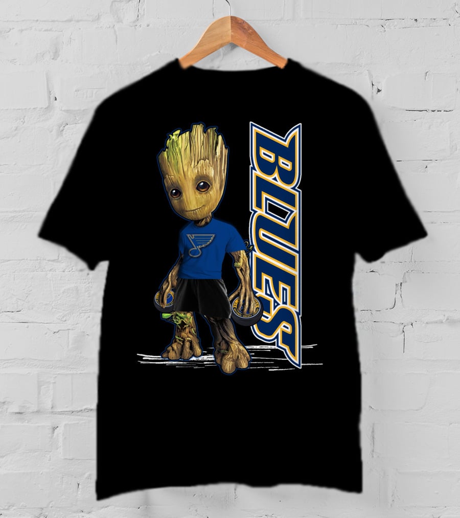 Groot St. Louis Blues NHL Character Crossover T-Shirt