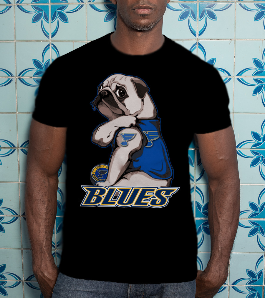 Pug St. Louis Blues Hockey Fan T-Shirt