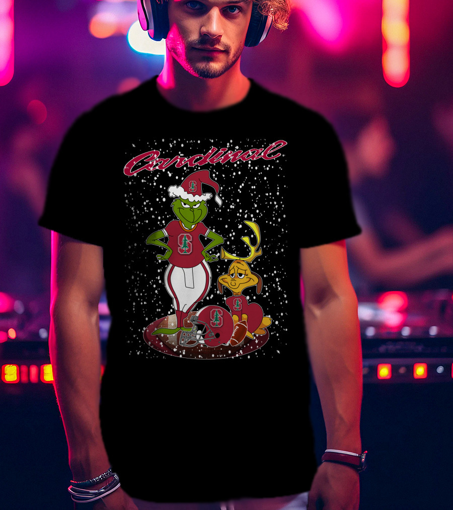 Grinchxmas Cardinal Stanford Football Holiday T-Shirt