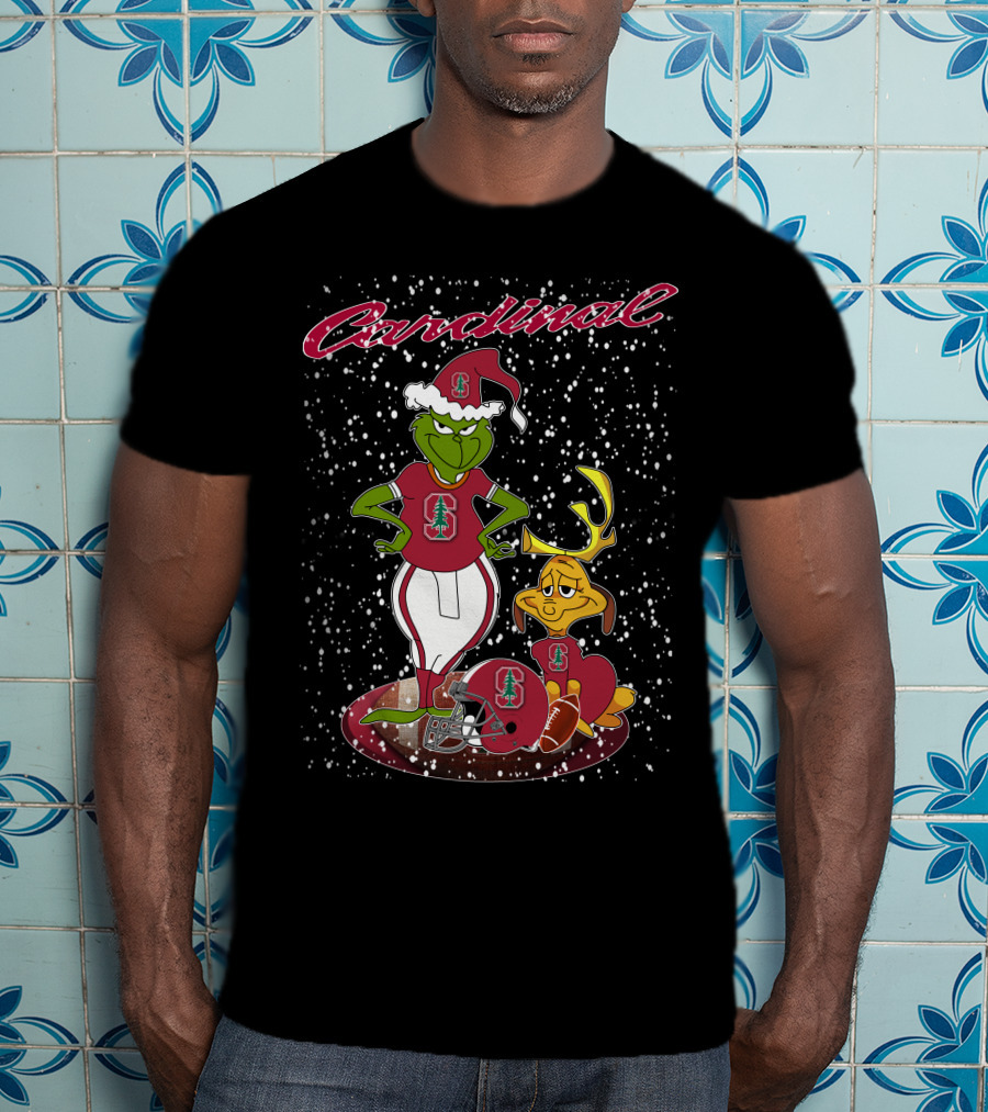 Grinchxmas Cardinal Stanford Football Holiday T-Shirt