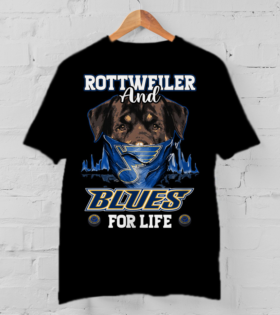 Rottweiler And Blues For Life St. Louis T-Shirt