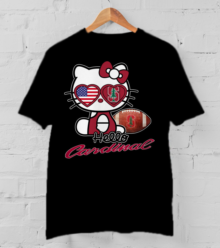 Hello Kitty Stanford Cardinal Football USA T-Shirt