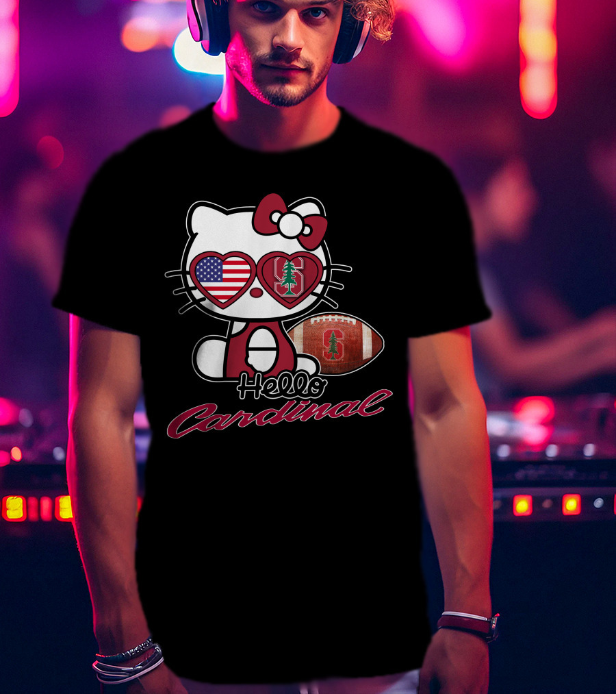 Hello Kitty Stanford Cardinal Football USA T-Shirt