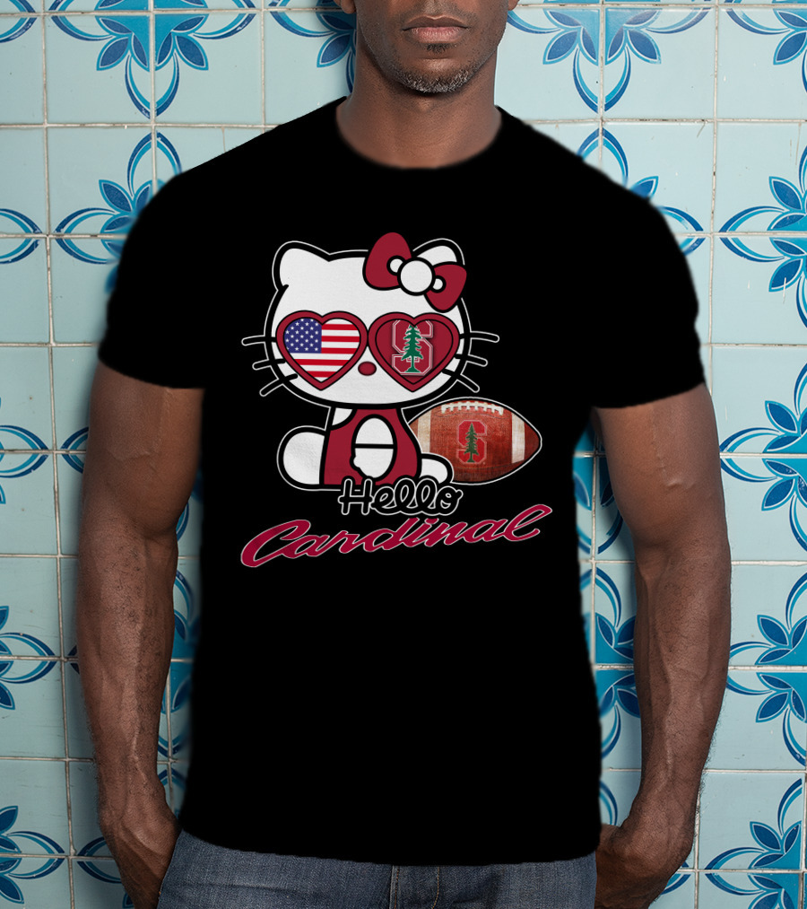 Hello Kitty Stanford Cardinal Football USA T-Shirt