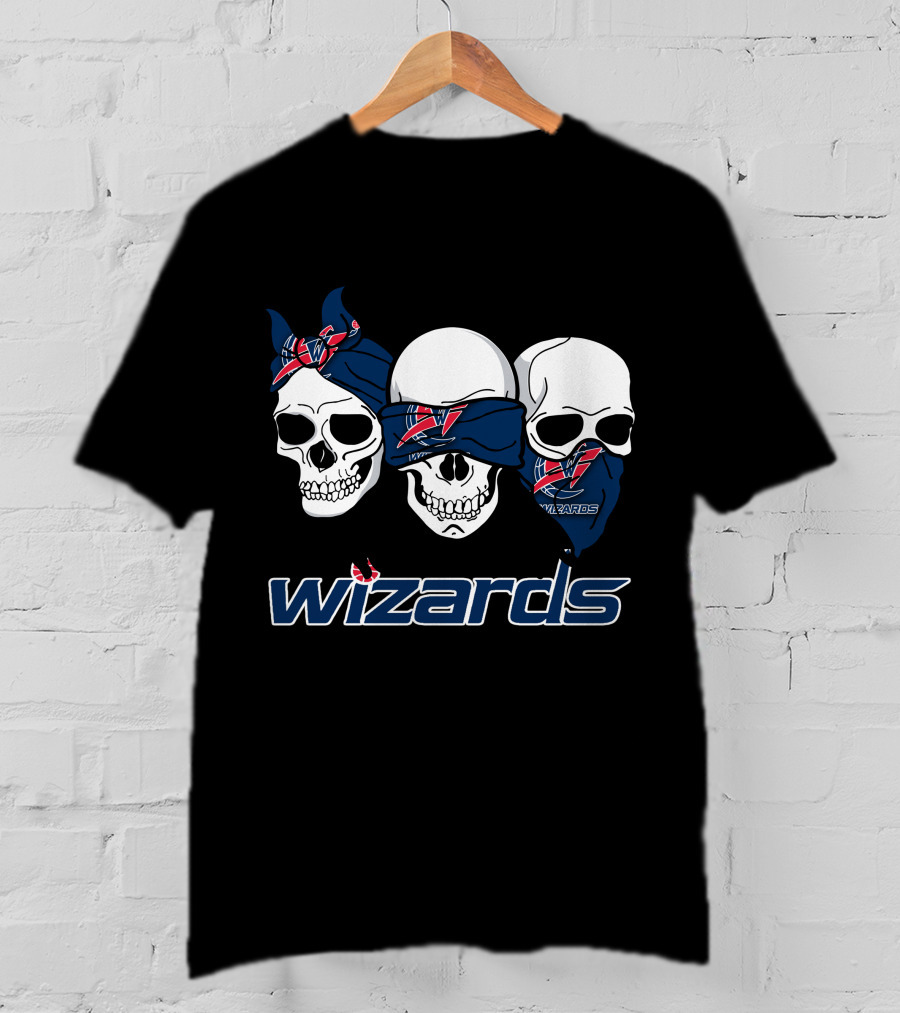 Washington Wizards Three Bandana Skulls T-Shirt
