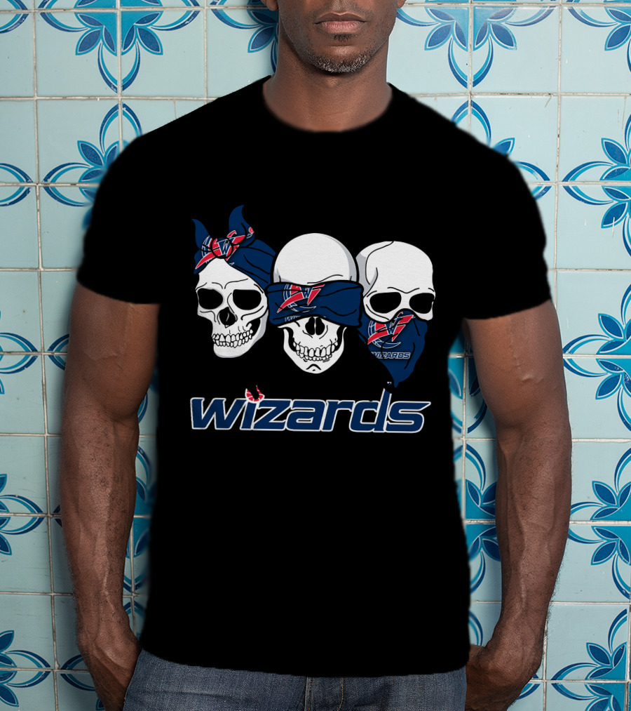 Washington Wizards Three Bandana Skulls T-Shirt