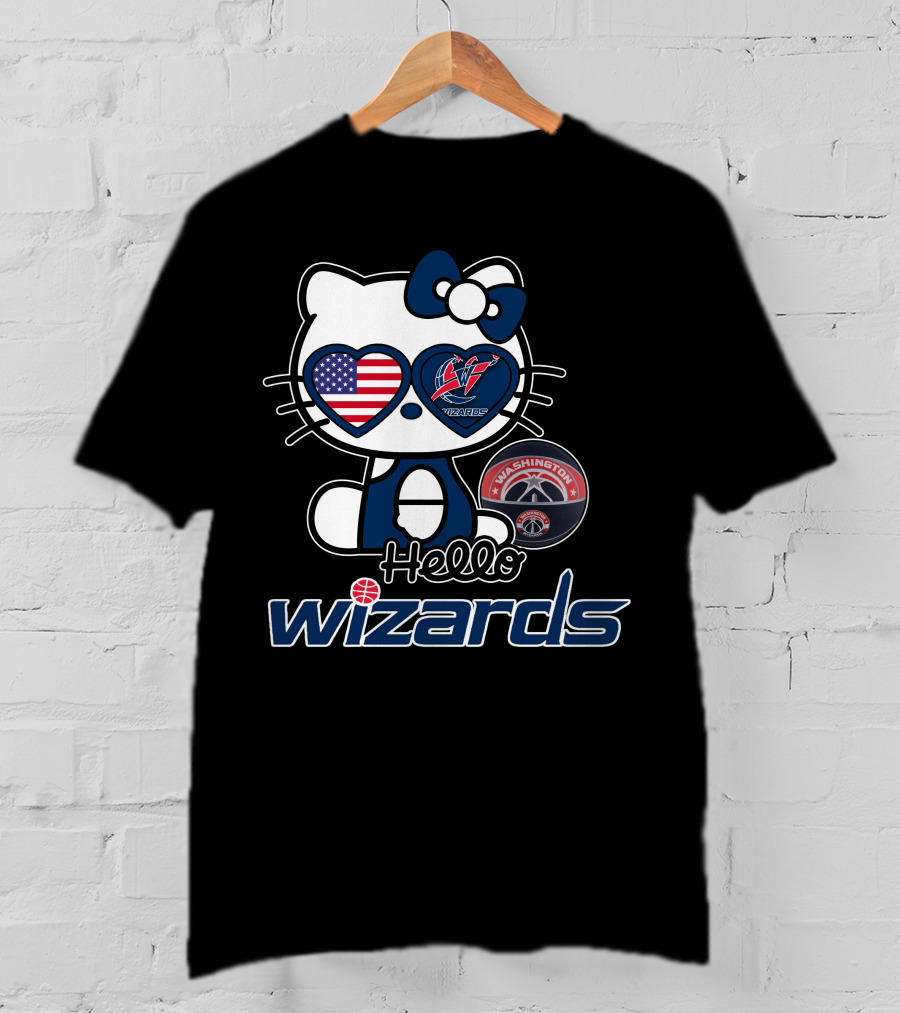 Hello Kitty Washington Wizards USA Fan T-Shirt