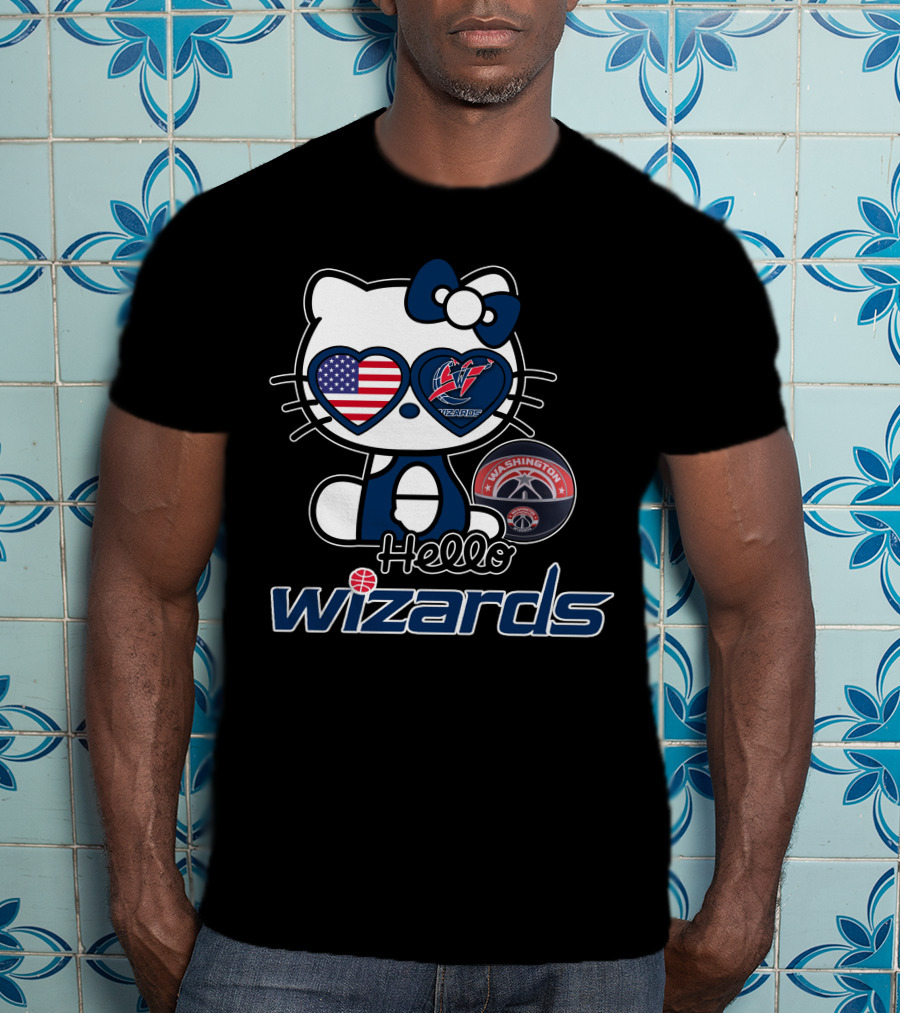 Hello Kitty Washington Wizards USA Fan T-Shirt