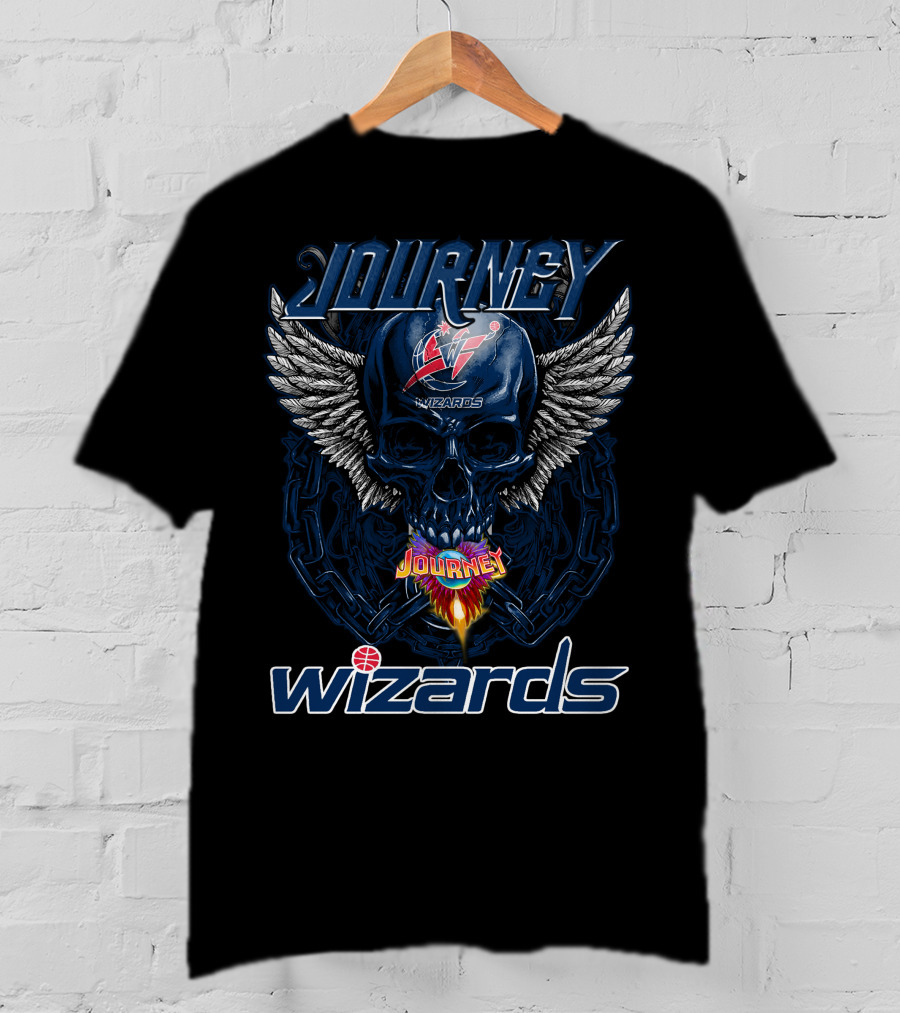Journey Wizards Skull Wings Basketball T-Shirt