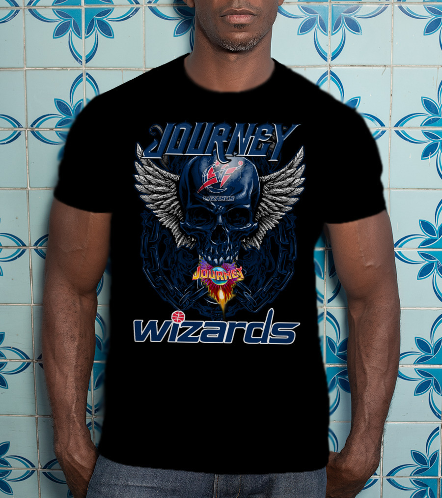 Journey Wizards Skull Wings Basketball T-Shirt