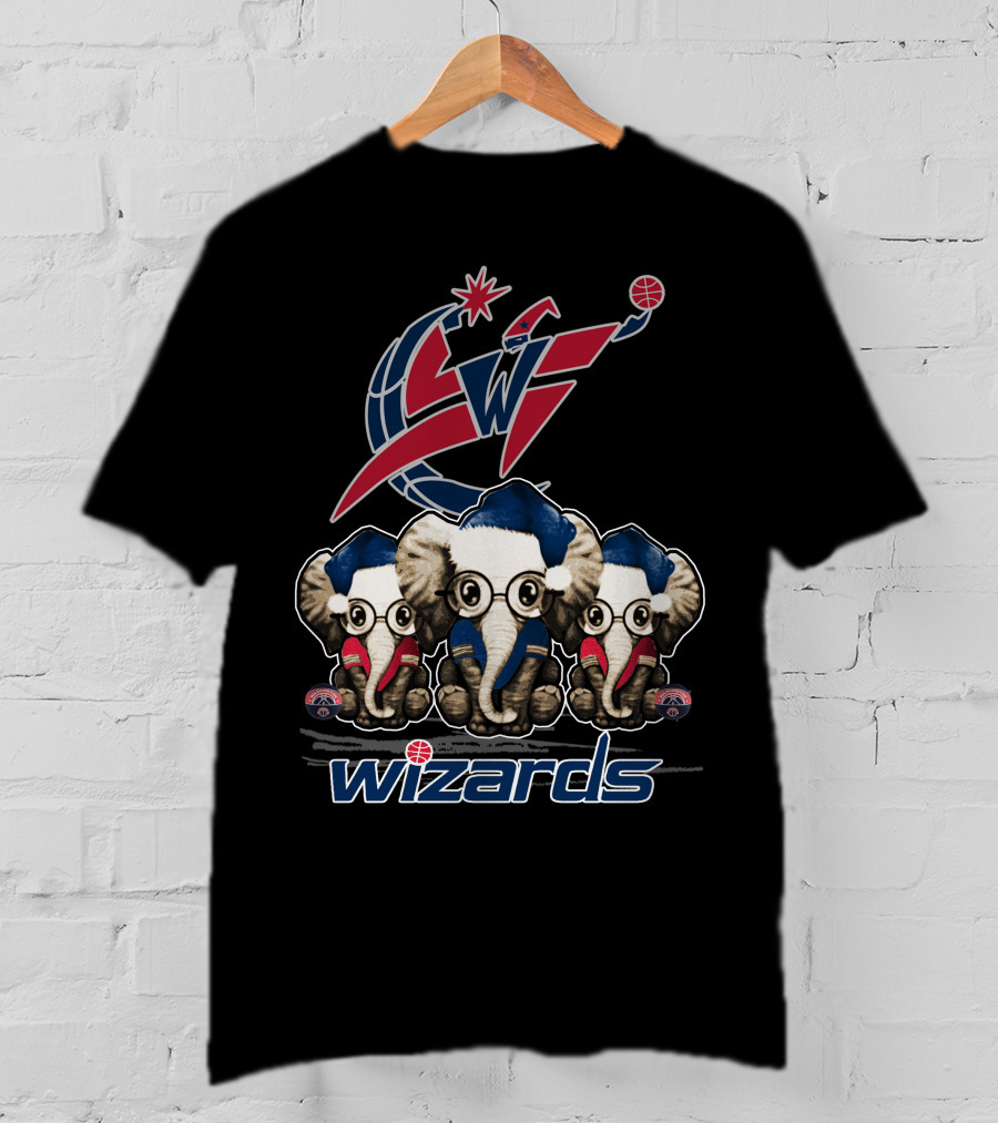 Washington Wizards Christmas Elephants T-Shirt