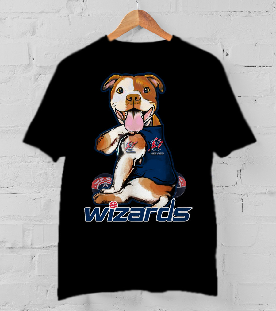 Washington Wizards Pitbull Fan Basketball Mascot T-Shirt