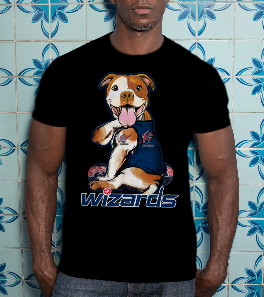 Washington Wizards Pitbull Fan Basketball Mascot T-Shirt