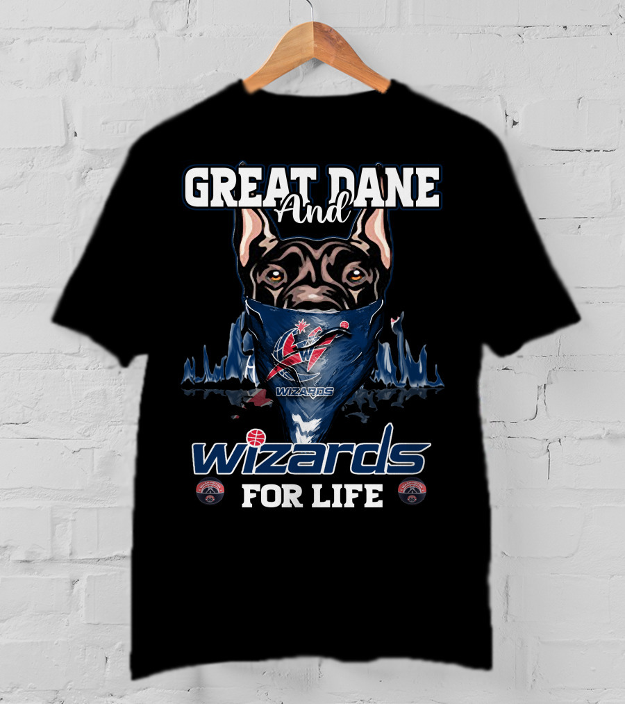 Great Dane And Wizards For Life Washington Wizards T-Shirt