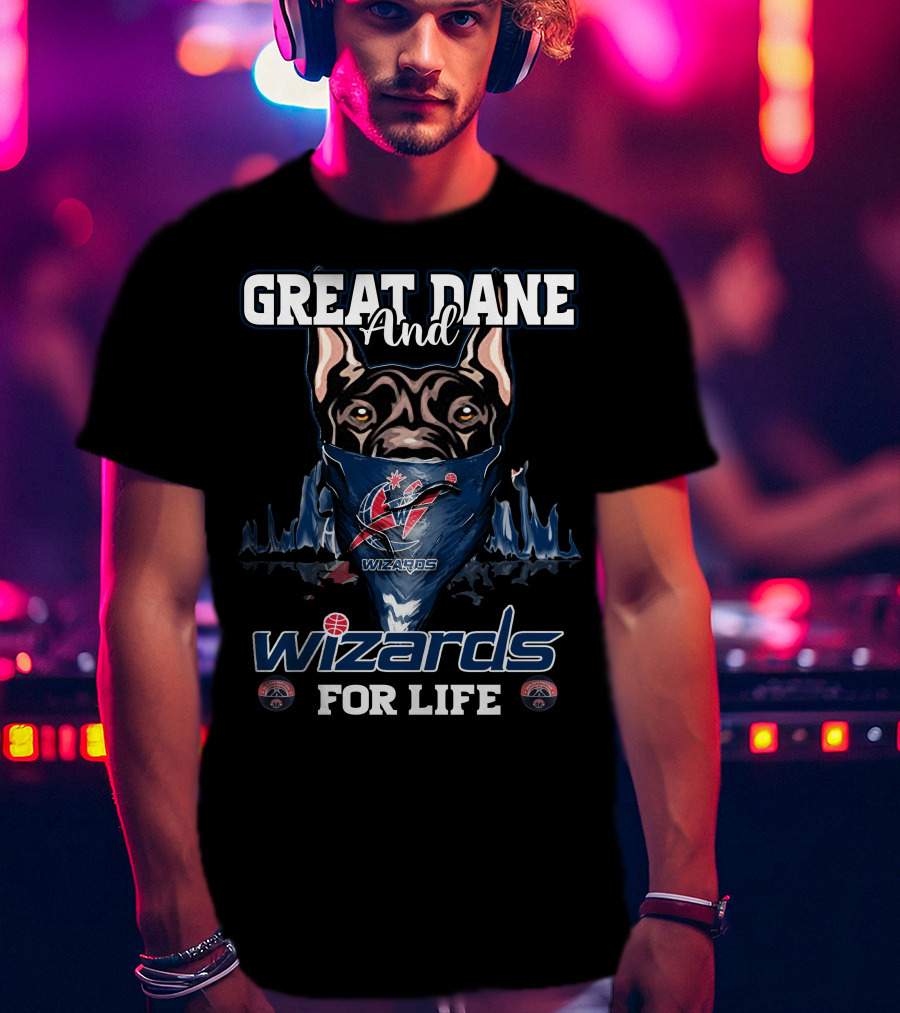 Great Dane And Wizards For Life Washington Wizards T-Shirt