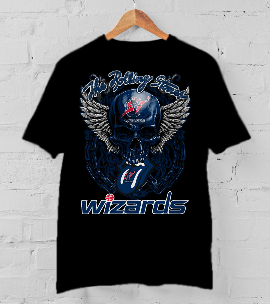 The Rolling Stones Washington Wizards Skull Logo Collaboration T-Shirt
