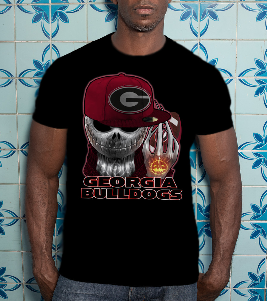 Jackskull Georgia Bulldogs Halloween Football Fanatic T-Shirt