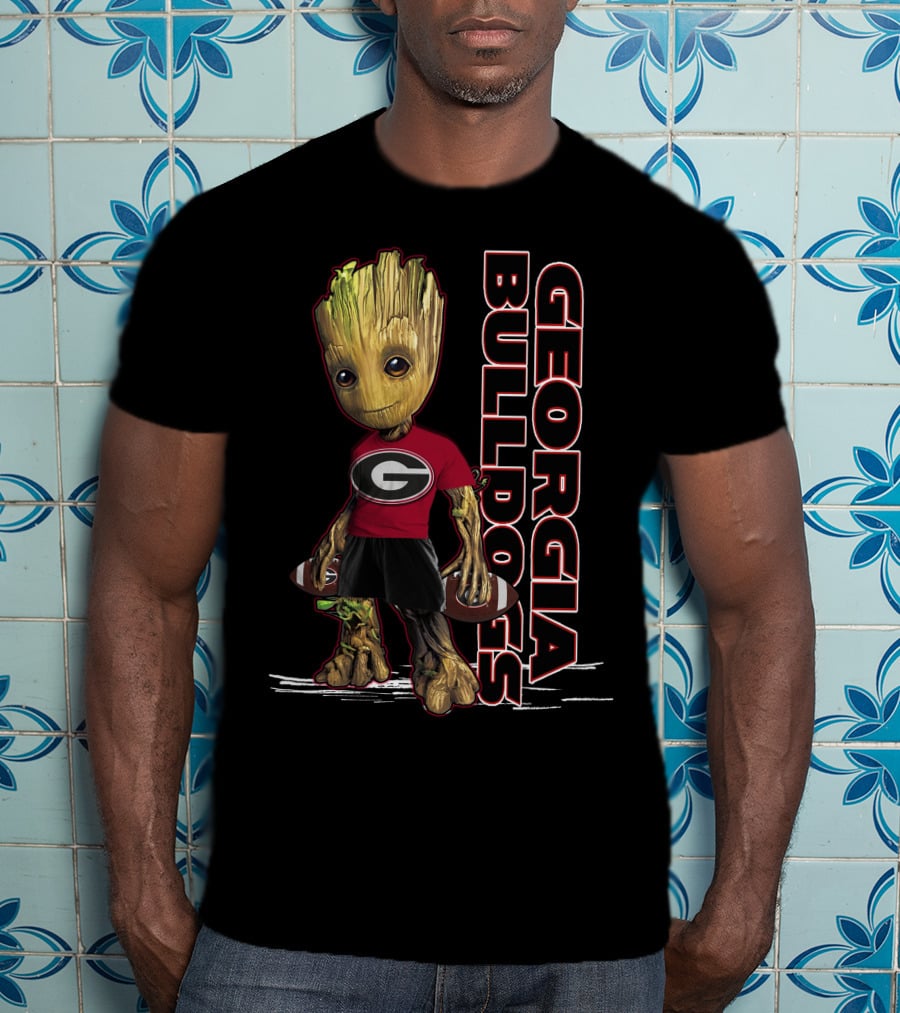 Groot Georgia Bulldogs Football Team Fan T-Shirt