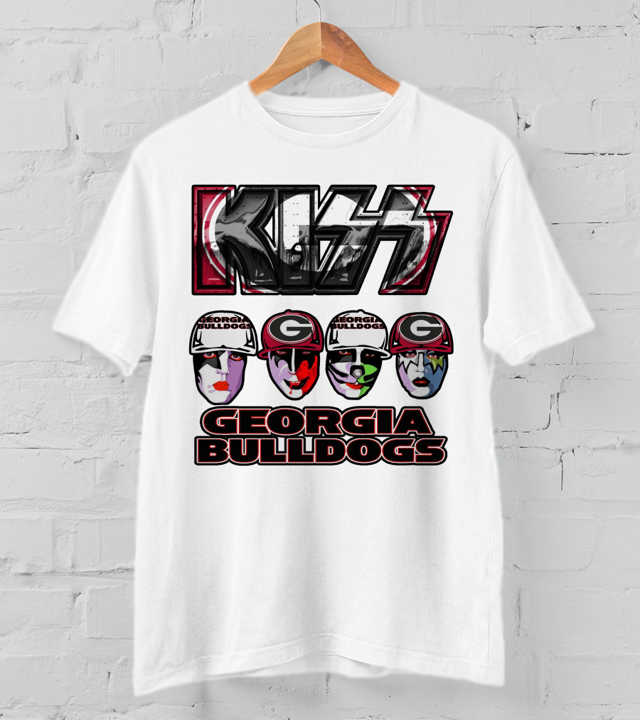 KISS Georgia Bulldogs Mascots Rock Band Makeup T-Shirt