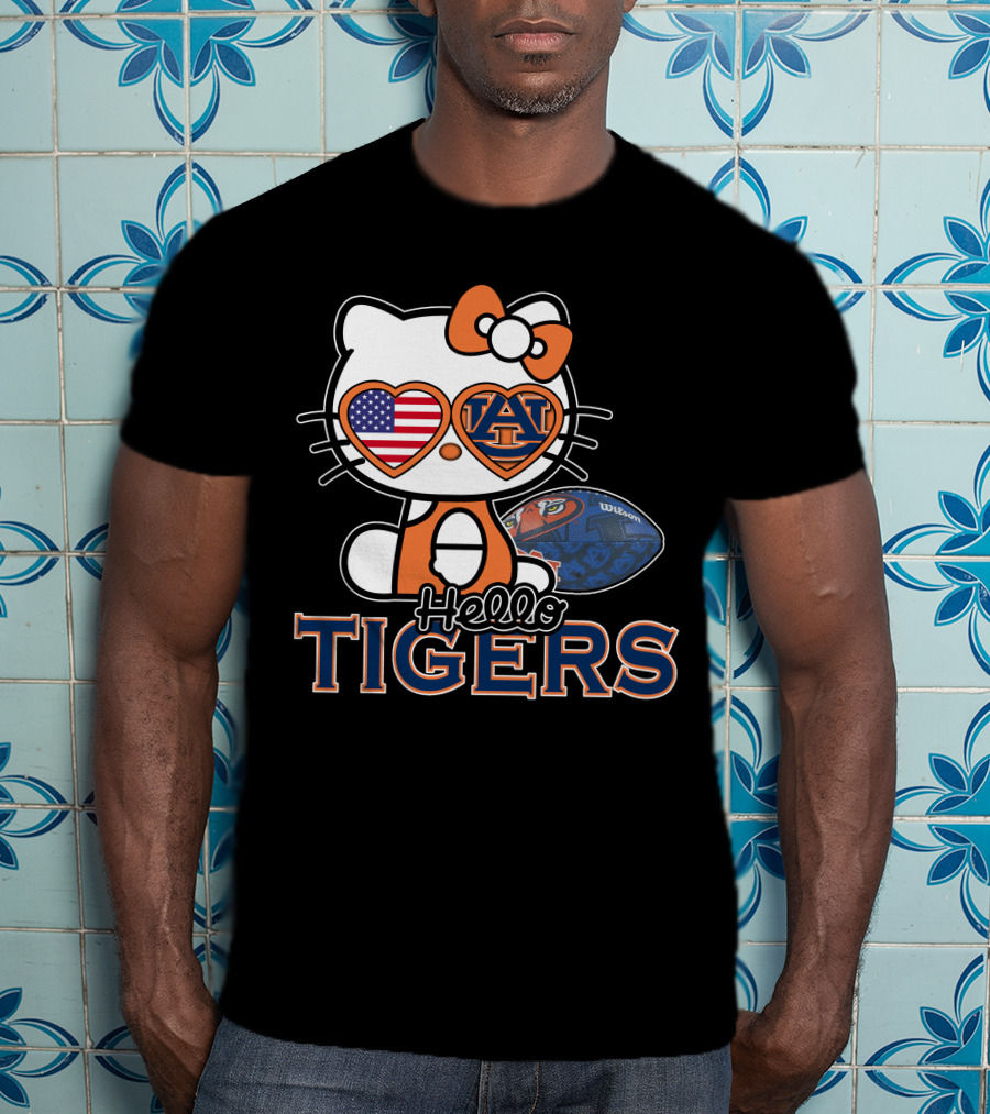 Hello Kitty Auburn Tigers Football USA T-Shirt