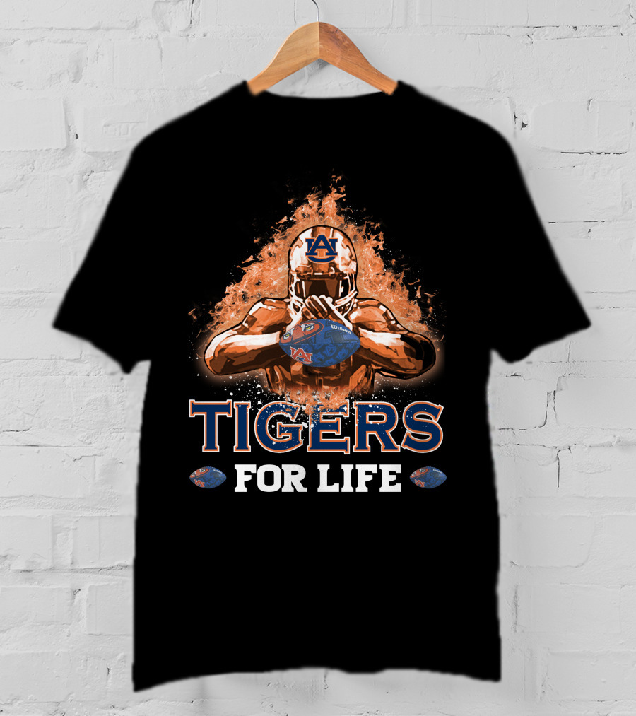 Auburn Tigers Football For Life T-Shirt