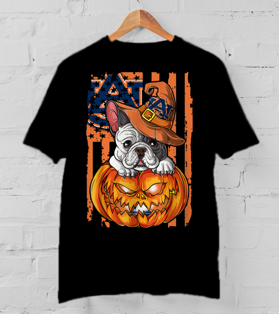 Auburn Tigers Bulldog Halloween Pumpkin T-Shirt