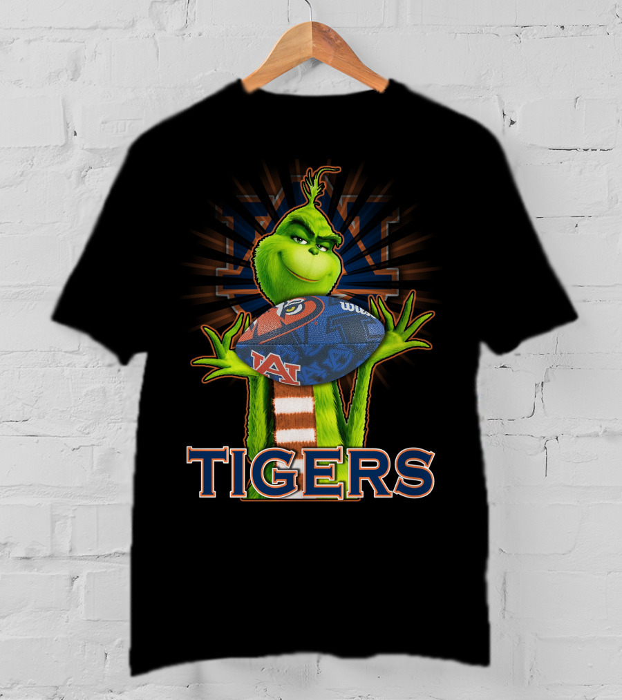 Grinch Auburn Tigers Football Fan T-Shirt