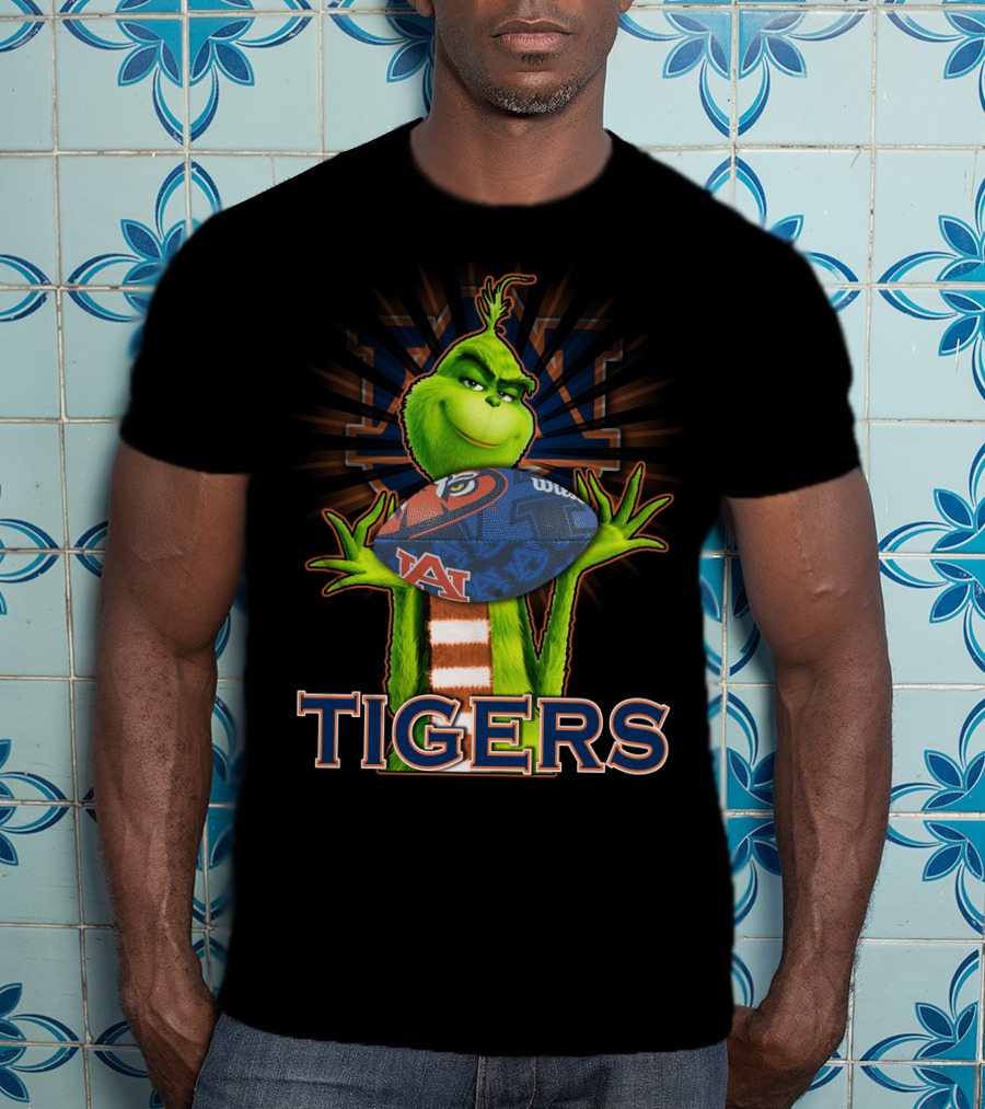 Grinch Auburn Tigers Football Fan T-Shirt