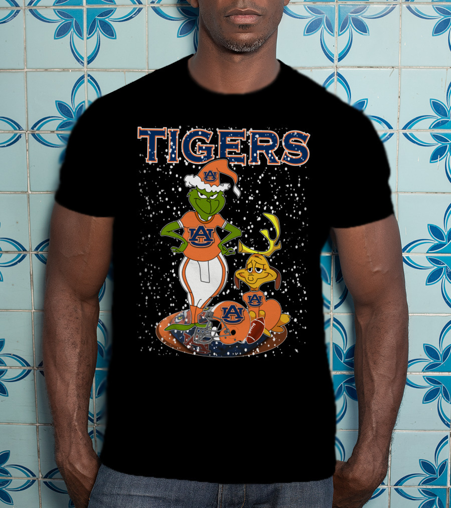 Grinch Auburn Tigers Christmas T-Shirt