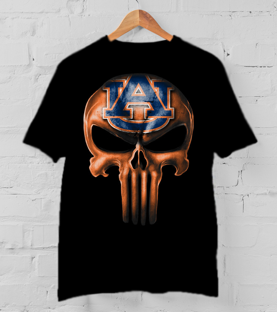 Auburn Tigers Punisher Skull T-Shirt