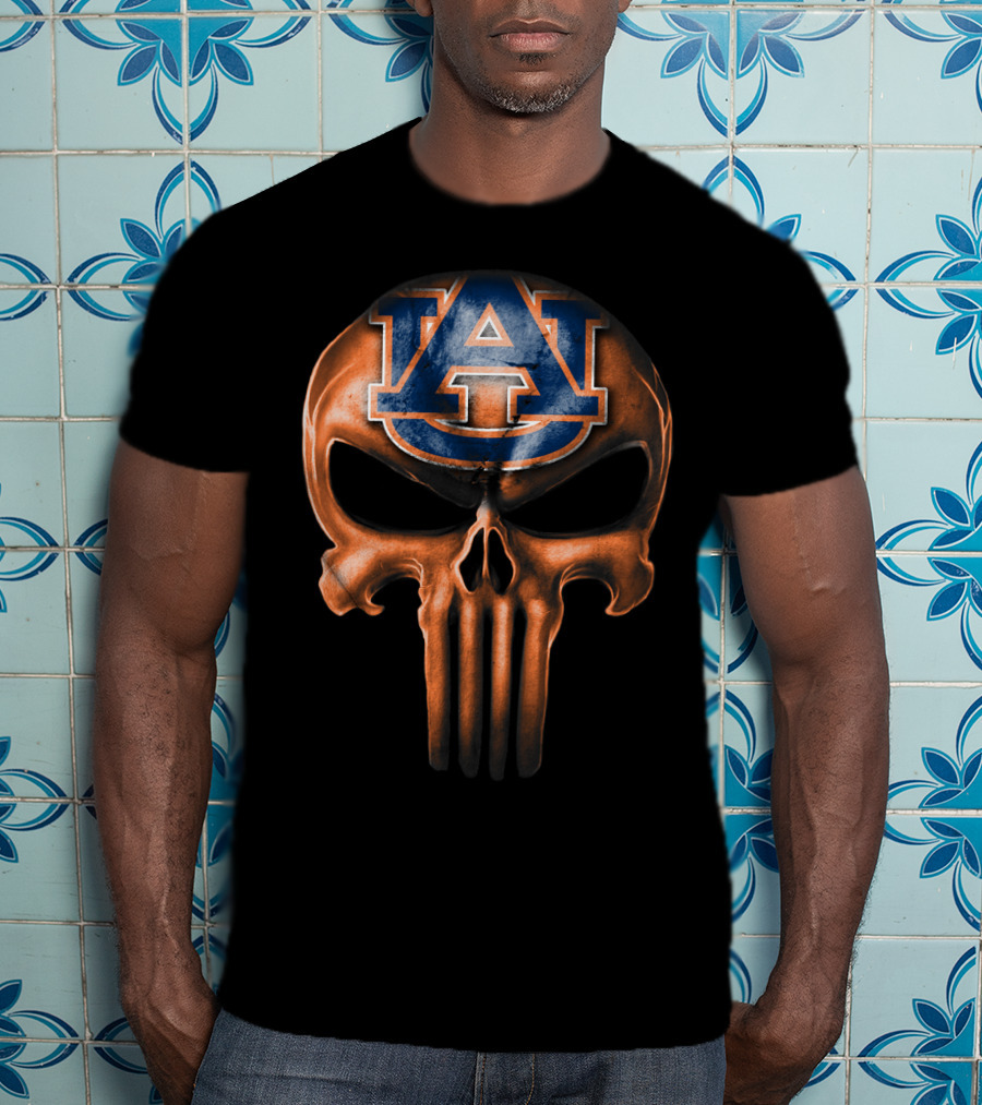 Auburn Tigers Punisher Skull T-Shirt