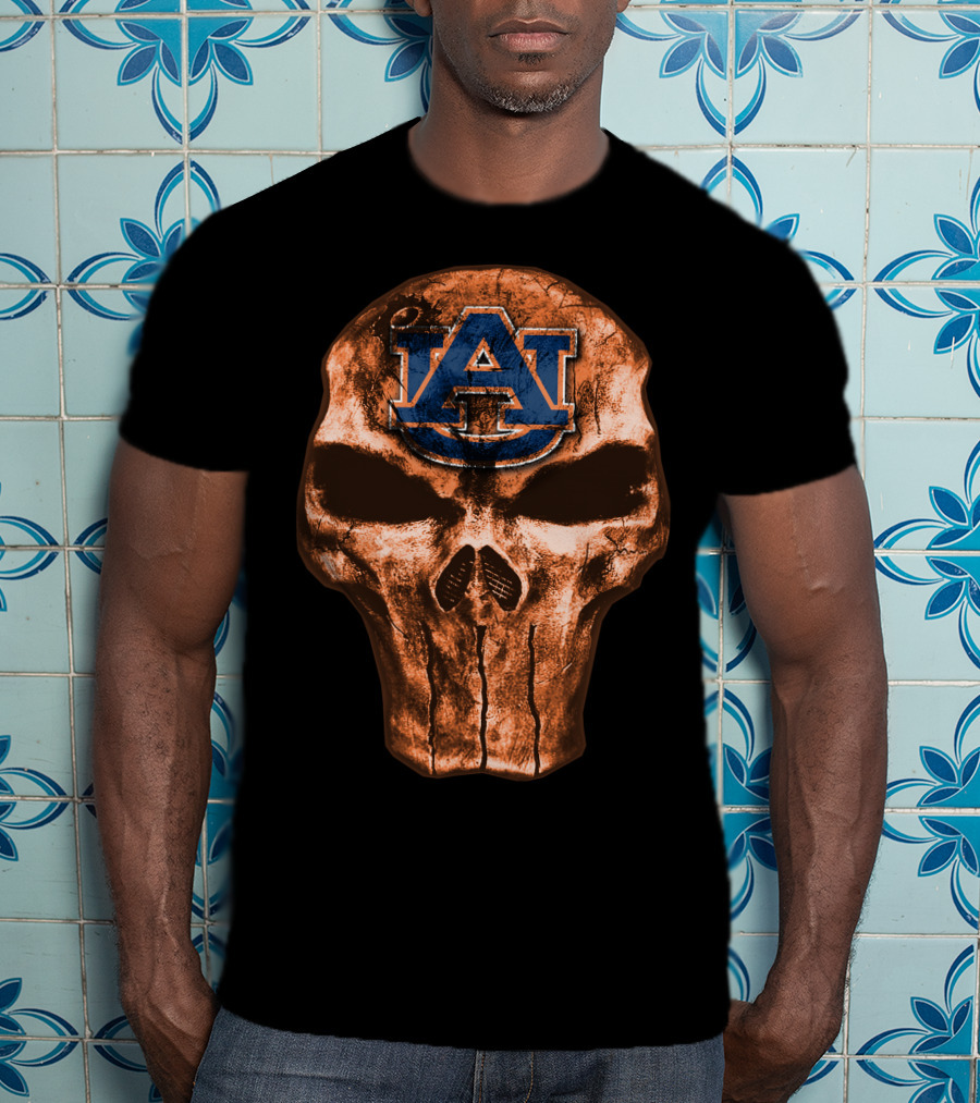 Auburn Tigers Skull T-Shirt