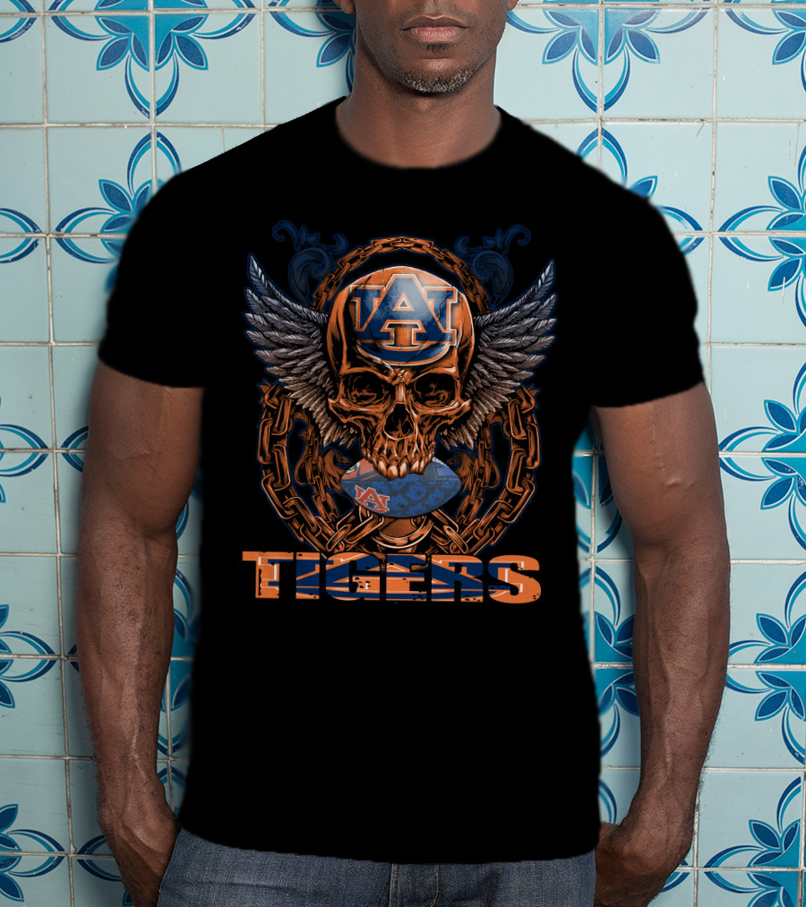 Auburn Tigers Winged Skull AU T-Shirt