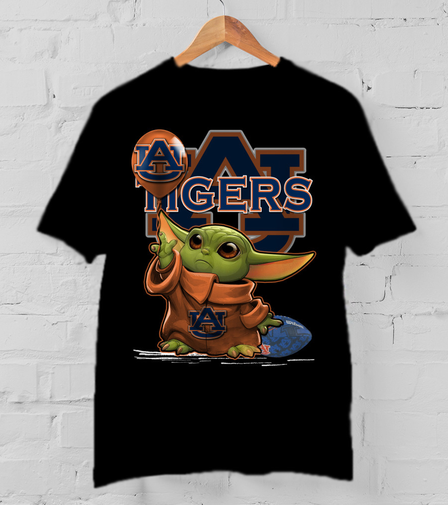Auburn Tigers Baby Yoda Auburn Football T-Shirt