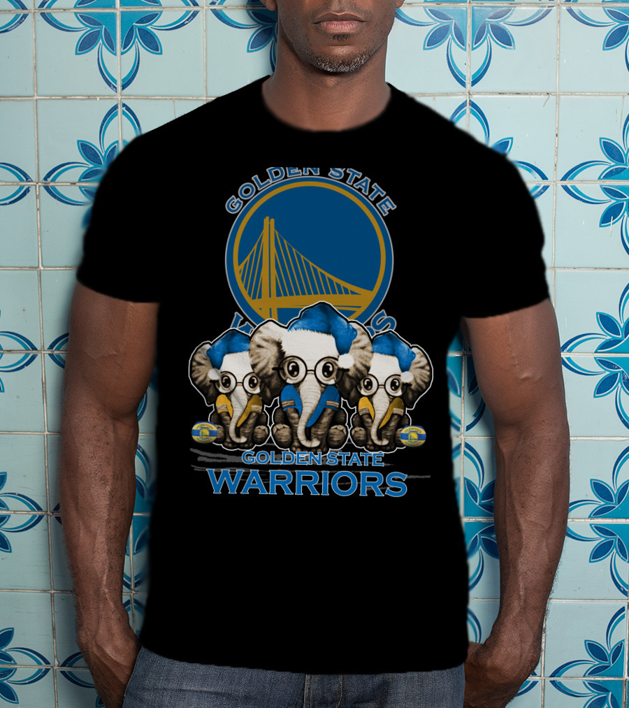 Golden State Warriors Xmas Elephan Trio T-Shirt
