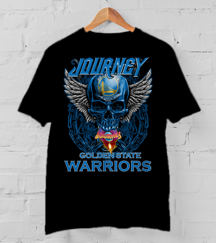 Journey Golden State Warriors Skull Wings Chain T-Shirt