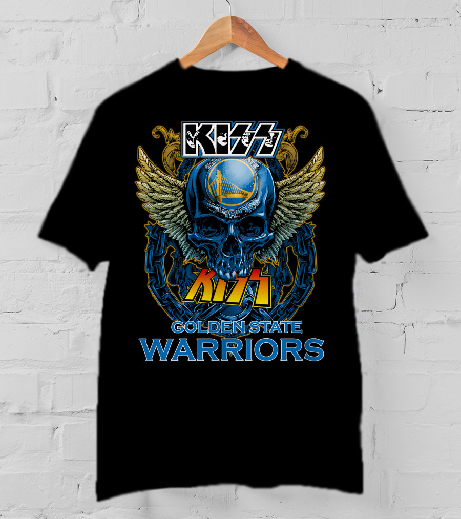 KISS Golden State Warriors Skull T-Shirt