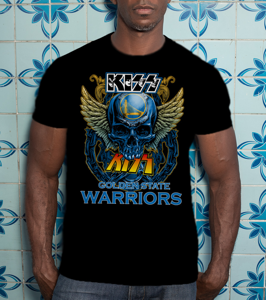 KISS Golden State Warriors Skull T-Shirt