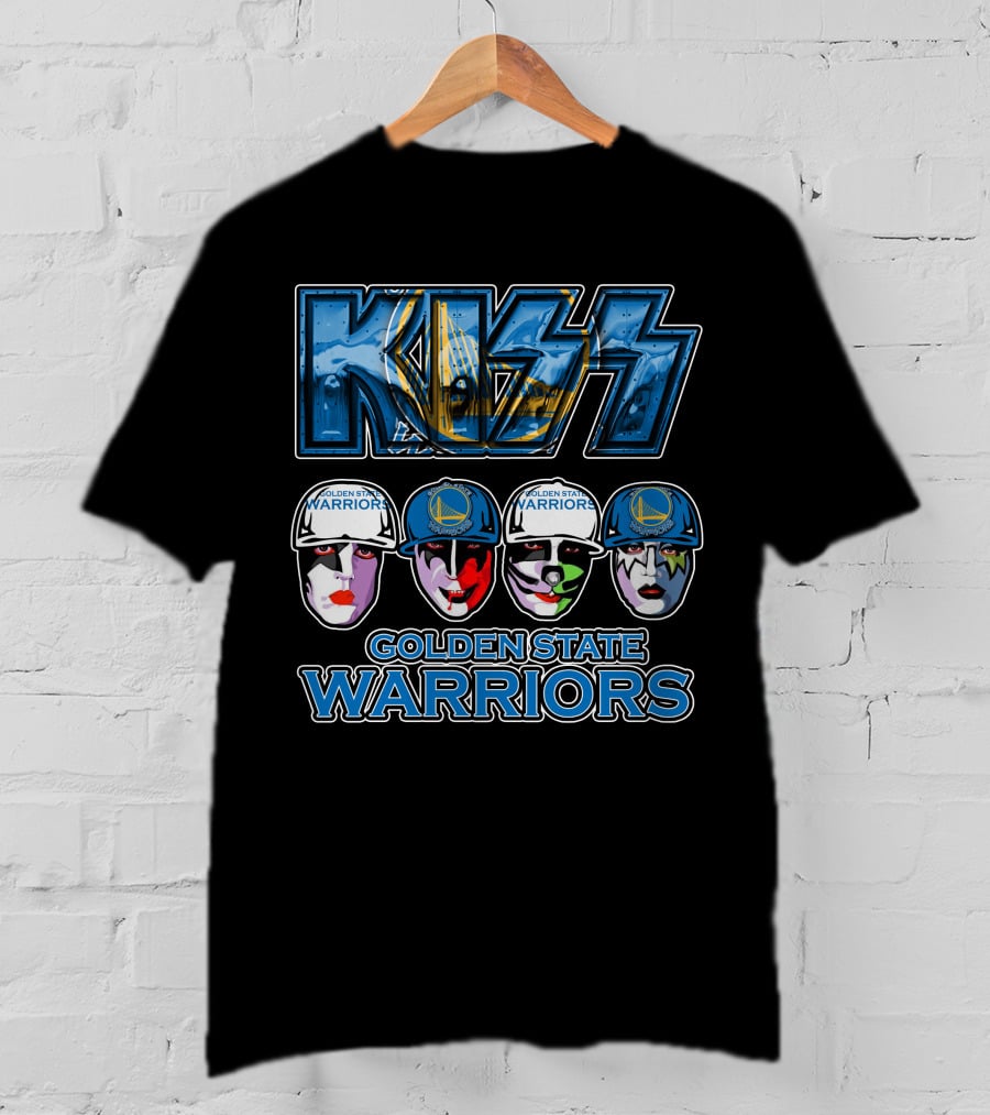 Kiss Golden State Warriors Basketball Iconic Faces T-Shirt