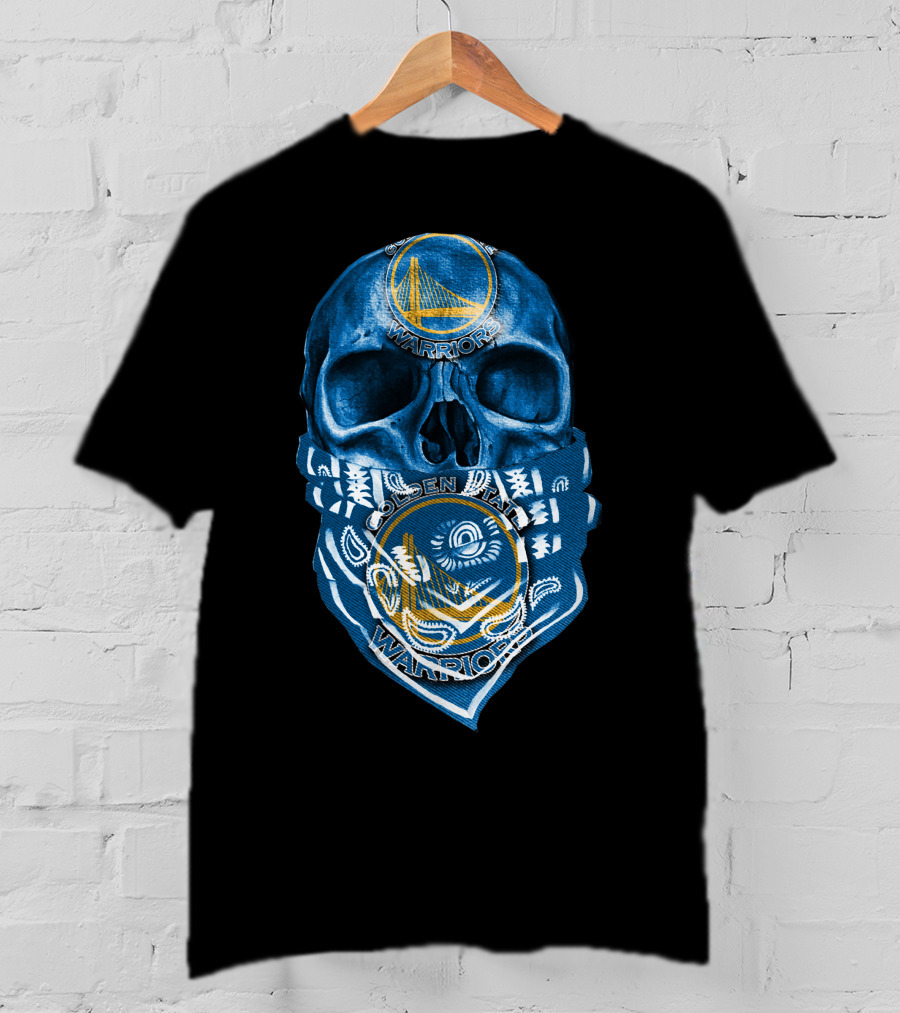 Skull Golden State Warriors Bandana T-Shirt