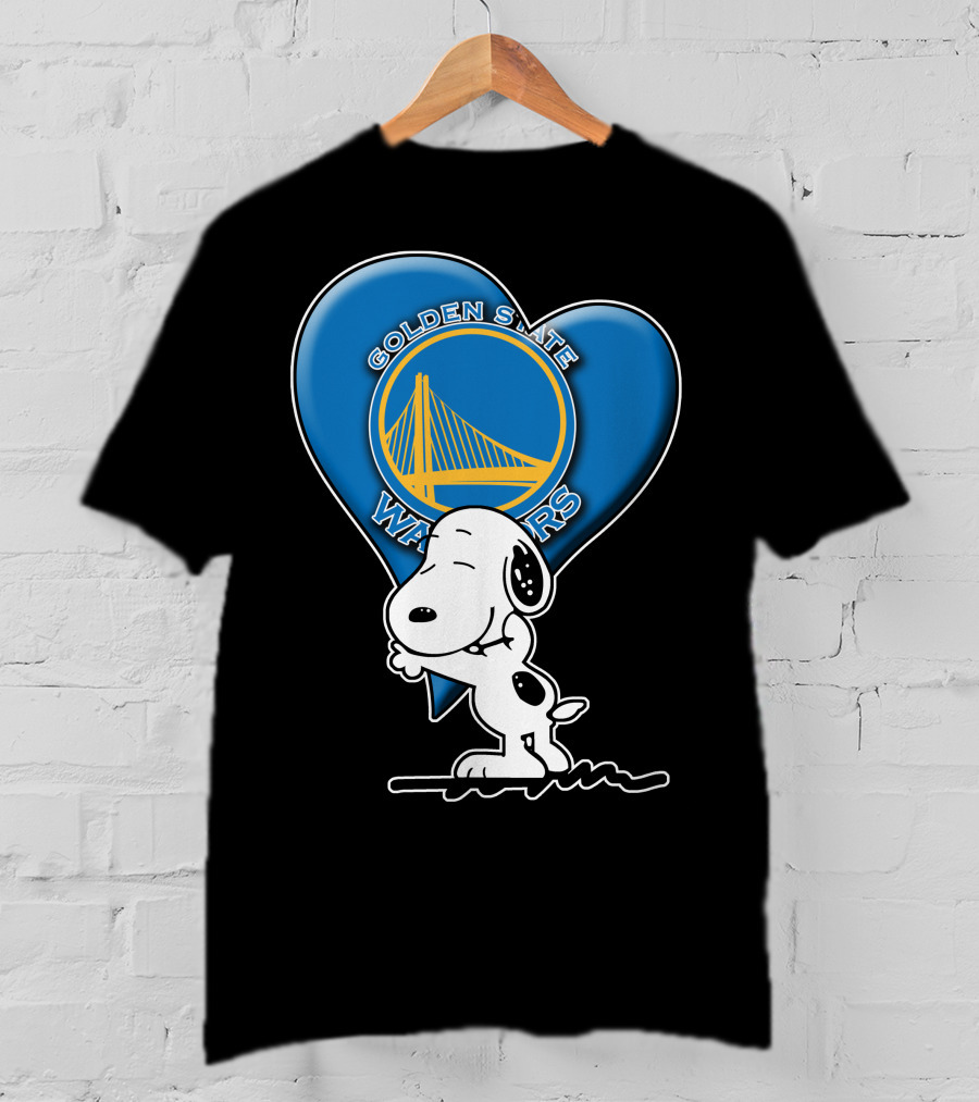Snoopy Heart Golden State Warriors T-Shirt