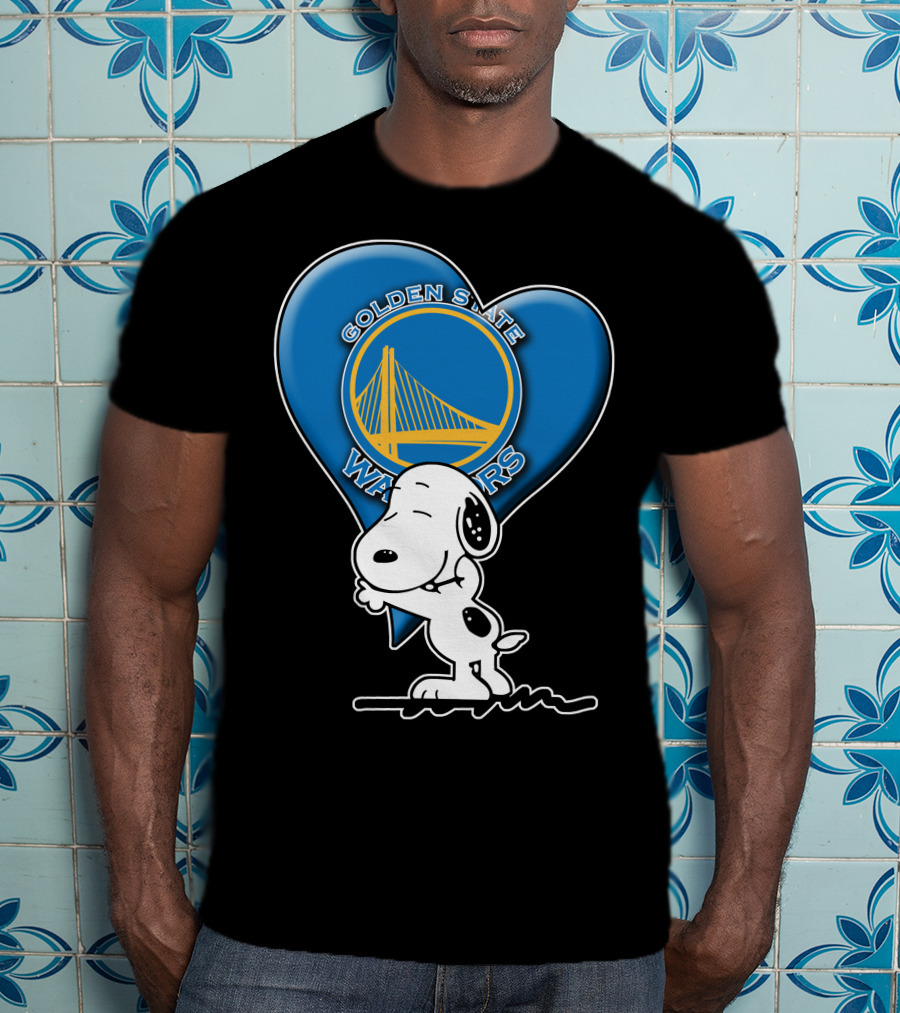 Snoopy Heart Golden State Warriors T-Shirt
