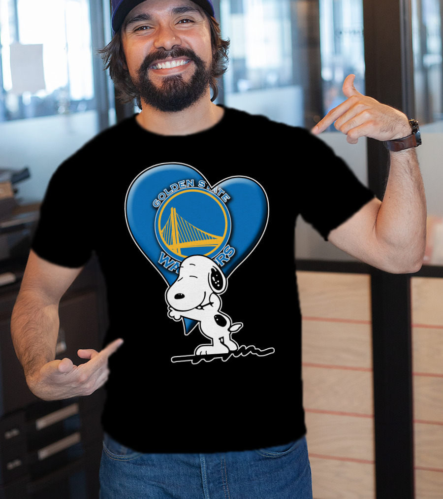 Snoopy Heart Golden State Warriors T-Shirt