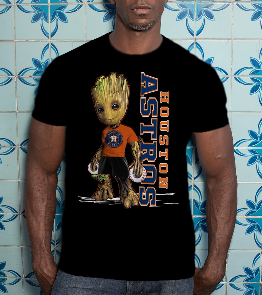 Groot Houston Astros Baseball Team Fan Character T-Shirt