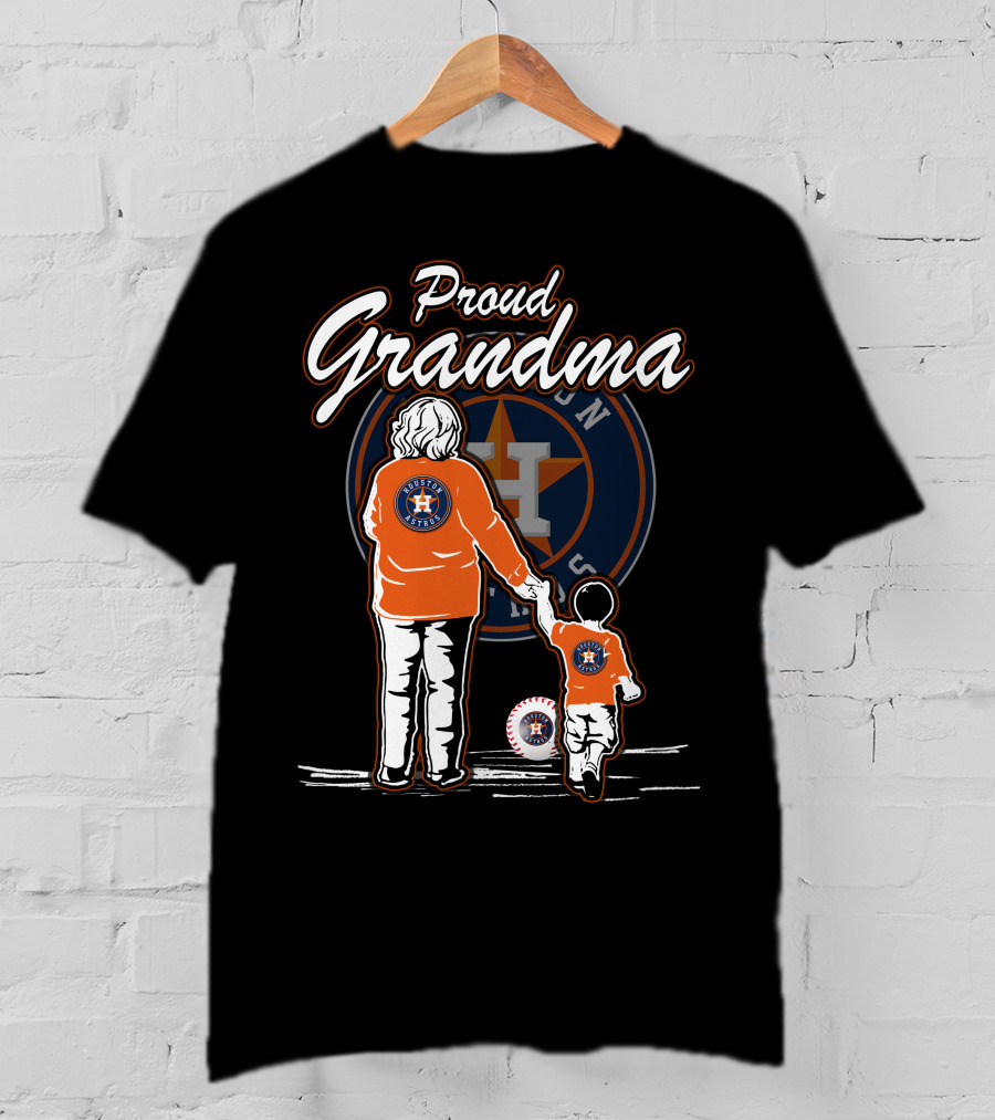 Proud Grandma Houston Astros Family Baseball Fan T-Shirt